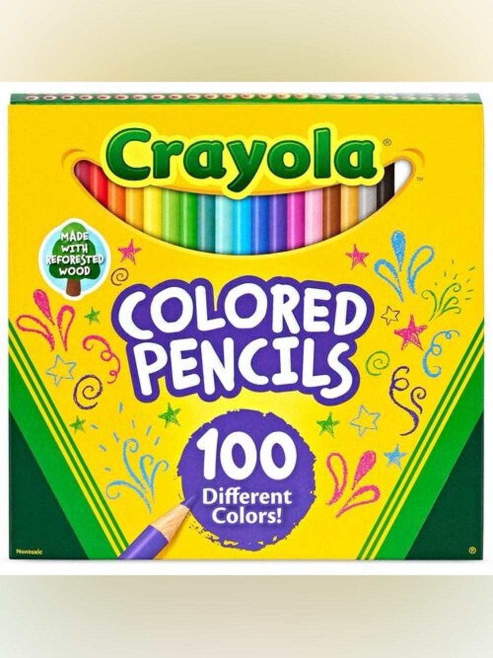 Crayola Colored Pencil Set — 100 Multicolor Assortment